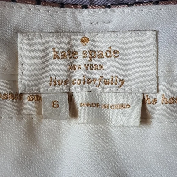 Kate Spade Lewitt Margaux Crop Satin Pants Pink Check Womens 6 Preppy - Picture 4 of 14